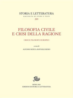 cover image of Filosofia civile e crisi della ragione